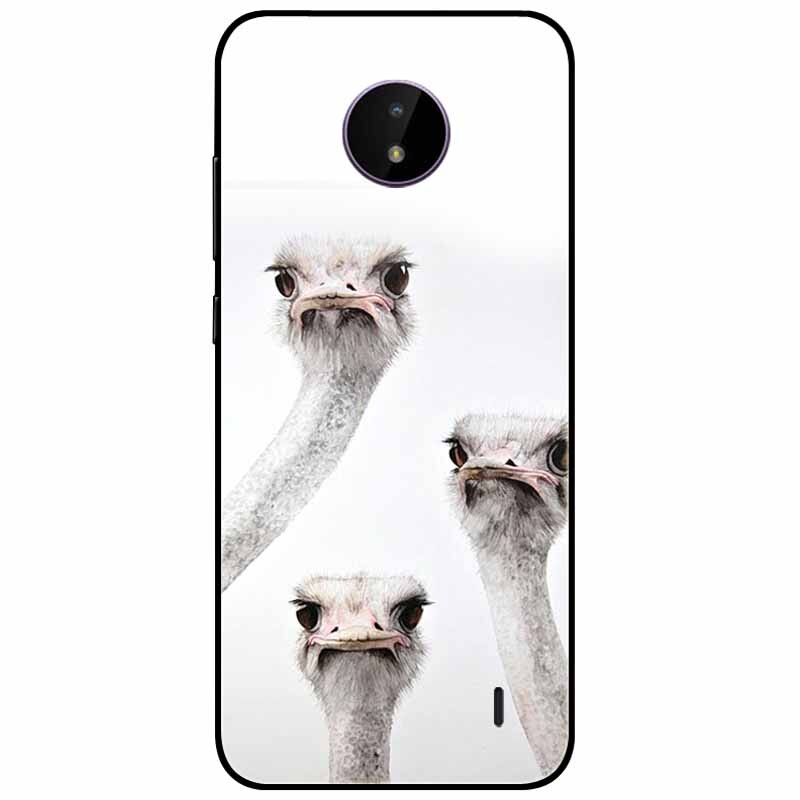 Deksel til Nokia C20 deksel C30 C10 Silicone Landscape Soft Black Covers for Nokia C 20 G300 For NokiaC20 støtsikkert TPU Bag
