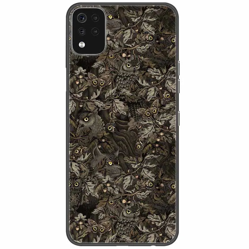 Deksel til LG K42 K52 K62 Q52 Case Soft Painted Wolf Silicone Black Covers For LG K62 Cases K 42 Shockproof Funda for LGK52