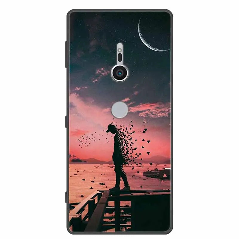 Deksel til Sony Xperia XZ1 XZ2 XZ3 Cover Silicone Painted Soft Phone Back Cases for Sony XZ2 Compact Premium Protective Funda Capa