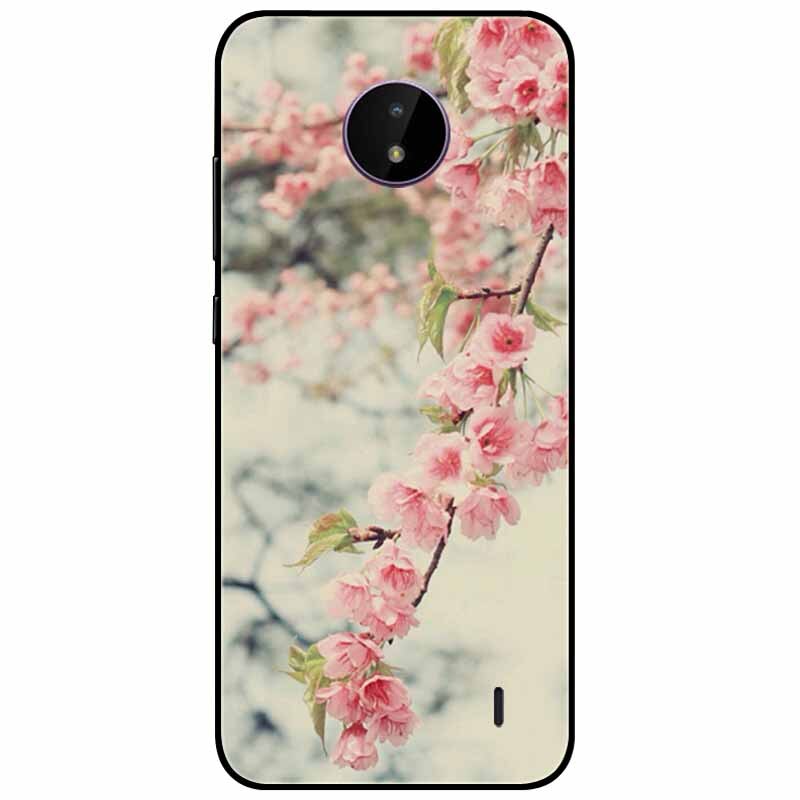 Deksel til Nokia C20 deksel C30 C10 Silicone Landscape Soft Black Covers for Nokia C 20 G300 For NokiaC20 støtsikkert TPU Bag