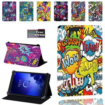 Deksel til Alcatel 1T 7 10 / 3T 8 10 / A3 10 Tablet Graffiti Art Pattern Shockproof Lightweight Protective Case Cover