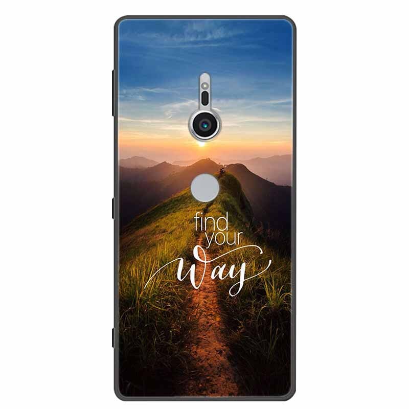 Deksel til Sony Xperia XZ1 XZ2 XZ3 Cover Silicone Painted Soft Phone Back Cases for Sony XZ2 Compact Premium Protective Funda Capa