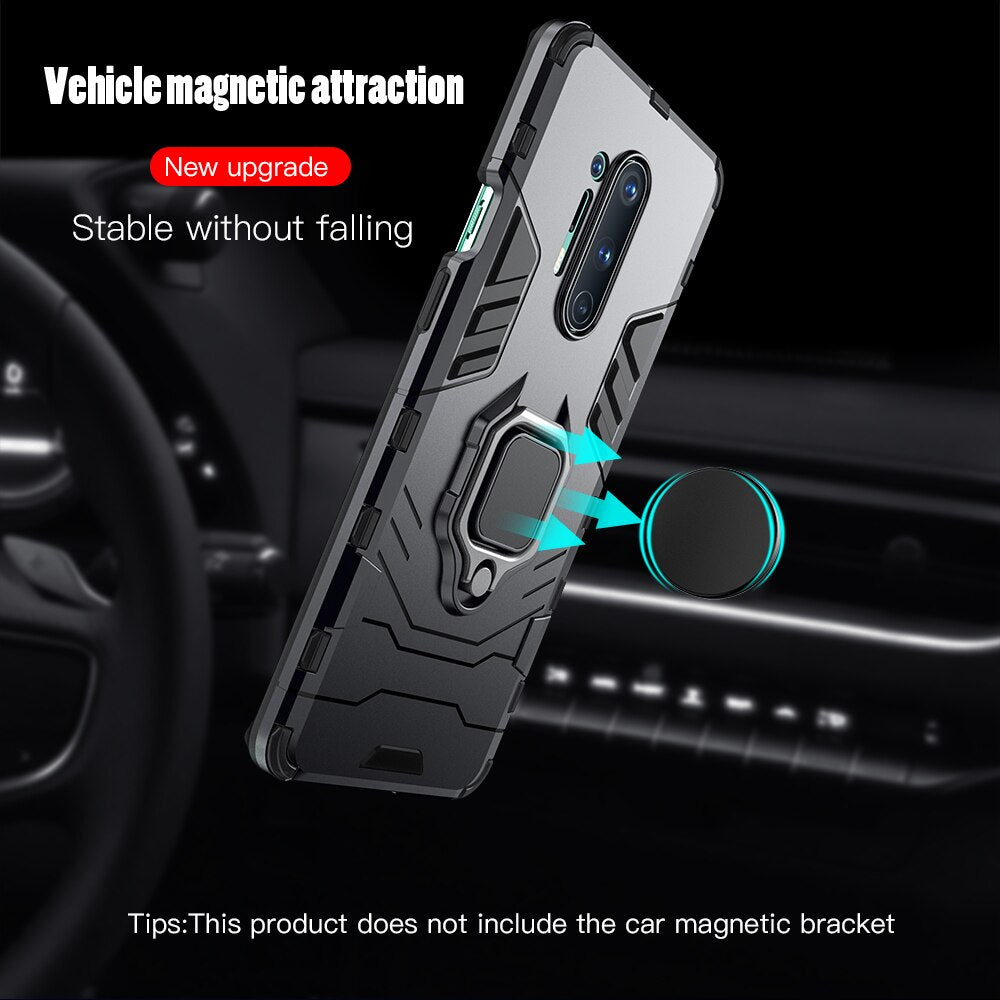 Deksel til Oneplus 8 Pro Stand Car Ring Magnetic Back Phone Cover for Oneplus 8 Pro 7 Pro 6T 7T Pro 7T