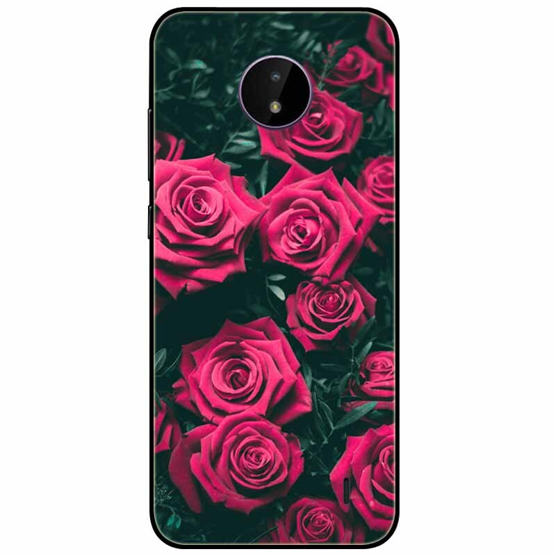 Deksel til Nokia C20 deksel C30 C10 Silicone Landscape Soft Black Covers for Nokia C 20 G300 For NokiaC20 støtsikkert TPU Bag