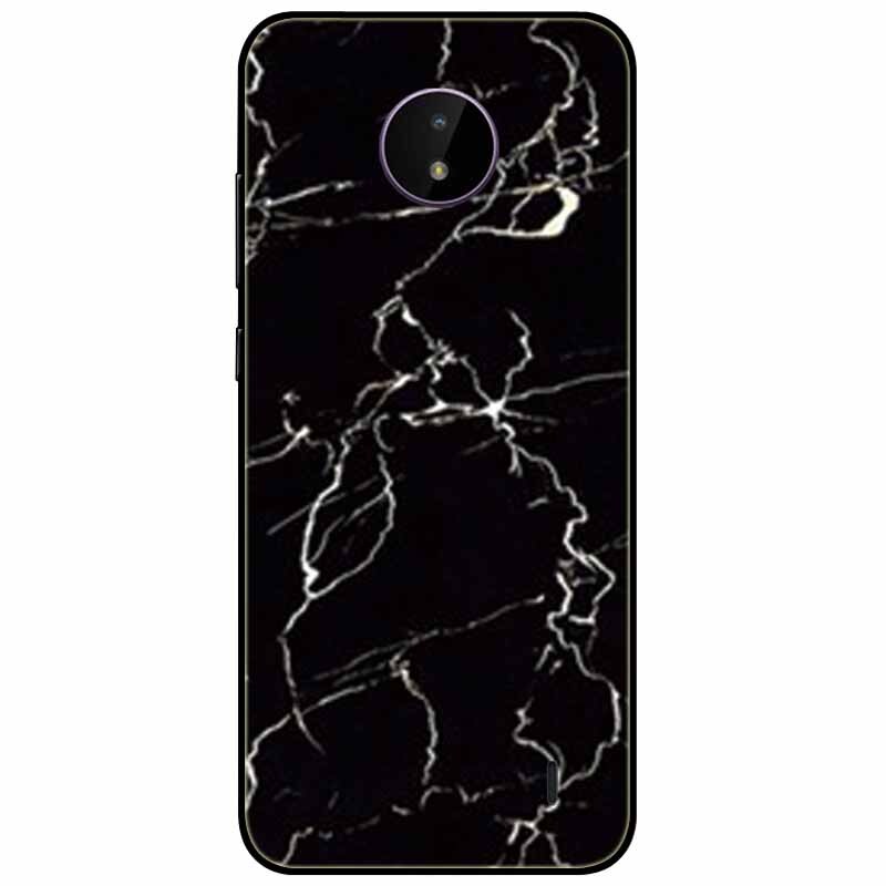 Deksel til Nokia C20 deksel C30 C10 Silicone Landscape Soft Black Covers for Nokia C 20 G300 For NokiaC20 støtsikkert TPU Bag