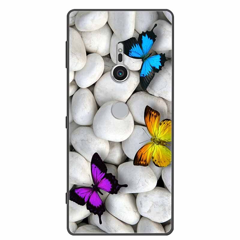 Deksel til Sony Xperia XZ1 XZ2 XZ3 Cover Silicone Painted Soft Phone Back Cases for Sony XZ2 Compact Premium Protective Funda Capa