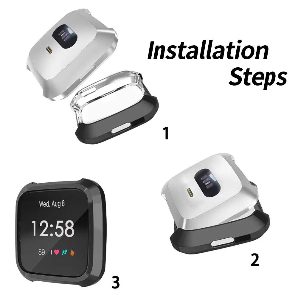 Deksel til Fitbit Versa 1, Versa 2 og Versa Lite ultra-slim TPU
