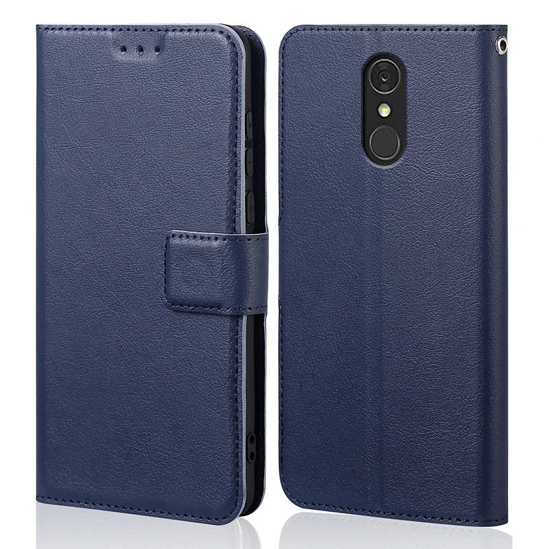 Deksel til LG Q7 Q 7 Plus Q7+ Luxury Wallet PU Leather Magnetic Phone Bags Cases for LG Q7 with Card Holder