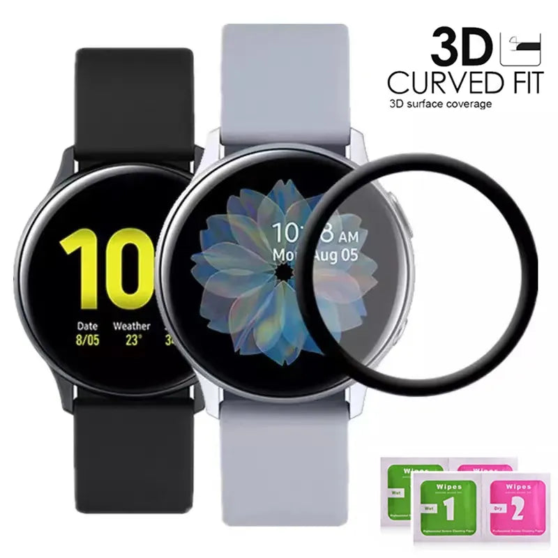 Deksel til Samsung Galaxy Watch Active 2 4 40mm 44mm skjermbeskytter i herdet glass
