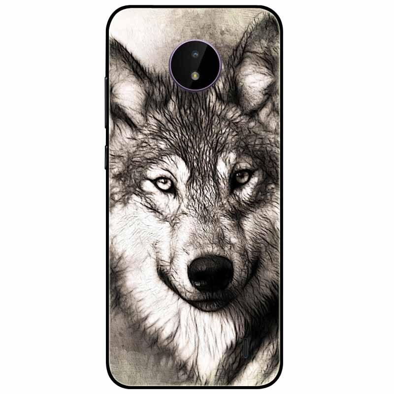 Deksel til Nokia C20 deksel C30 C10 Silicone Landscape Soft Black Covers for Nokia C 20 G300 For NokiaC20 støtsikkert TPU Bag