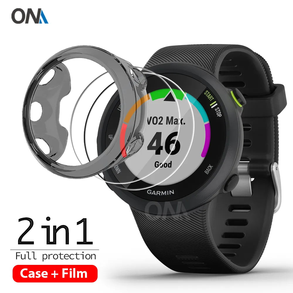 Deksel til Garmin Forerunner 45 og 45S med skjermbeskytter