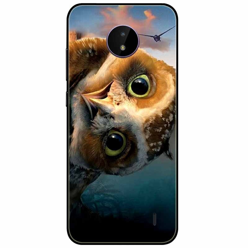 Deksel til Nokia C20 deksel C30 C10 Silicone Landscape Soft Black Covers for Nokia C 20 G300 For NokiaC20 støtsikkert TPU Bag