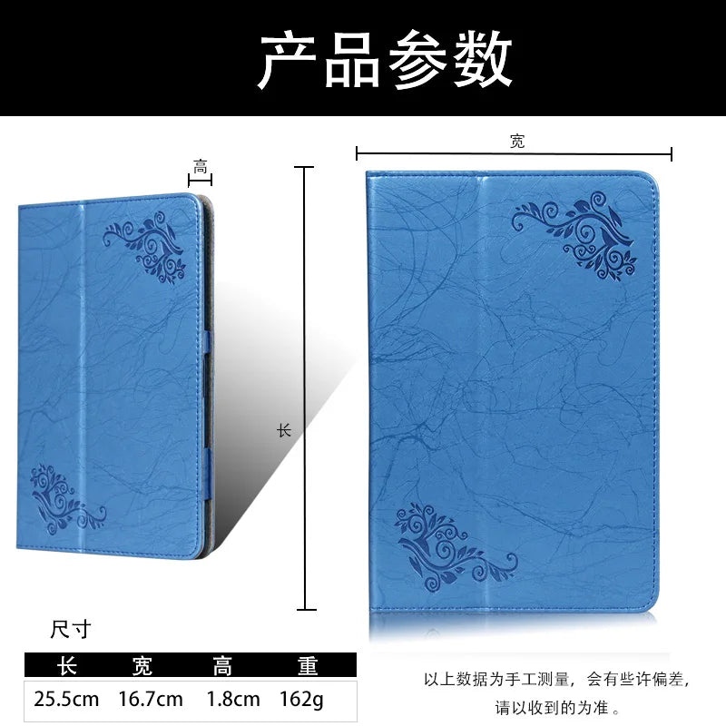 Deksel til TCL 10 Tab Max 4G 10.36 Android 9296G Tablet Case Print PU Leather Folding Stand with Hand Holder Magnetic Cover 9295G