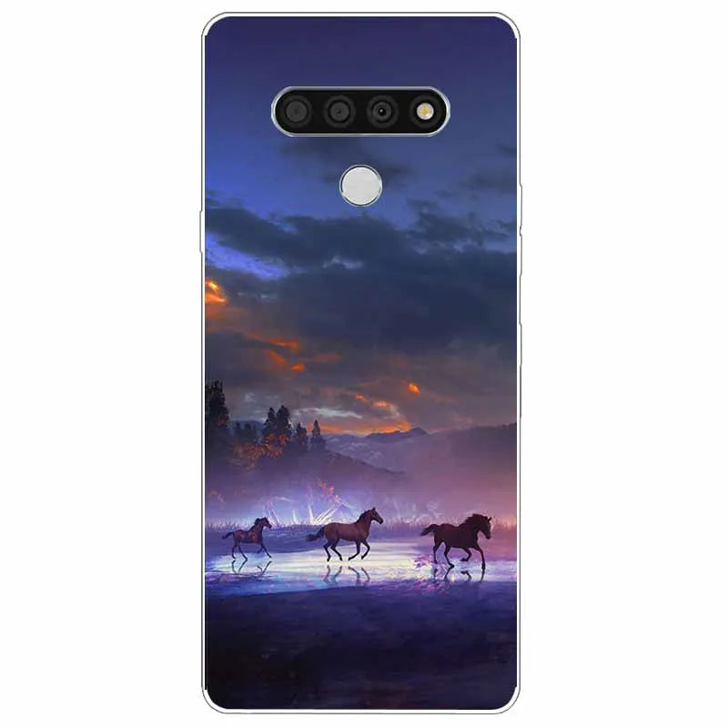 Deksel til LG K51 K61 V50 V60 Thinq Case Cute Cat Silicone Coque for LG K61 V50 Thinq Cases K 61 Shockproof Shell Bag