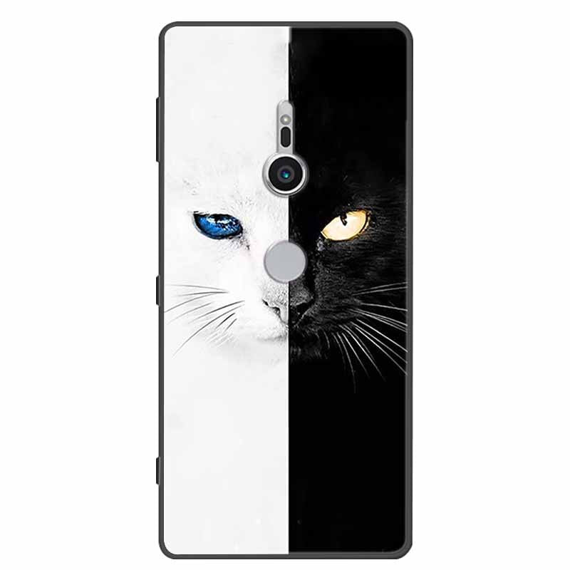 Deksel til Sony Xperia XZ1 XZ2 XZ3 Cover Silicone Painted Soft Phone Back Cases for Sony XZ2 Compact Premium Protective Funda Capa