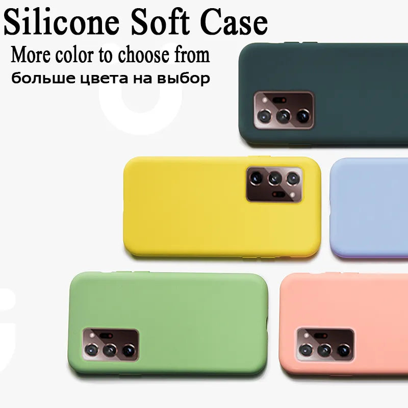 Deksel til Samsung Galaxy A50 A51 A70 A71 S20 S21 S10E S10 Plus Note 8 9 S9 S8 Luxury Original Liquid Silicone mykt deksel