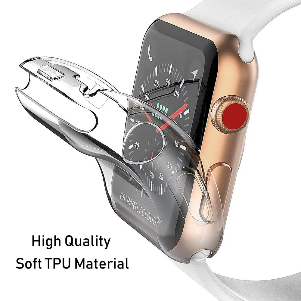 Deksel til Apple Watch Series 3-9 & SE (38-45mm) - Heldekkende bumper- og reimdeksel