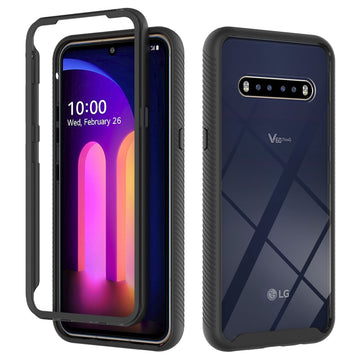 Deksel til LG V60 ThinQ  Fundas Capa Two Layer Structure Shockproof Crystal Clear Shell Cover For LG V50s ThinQ