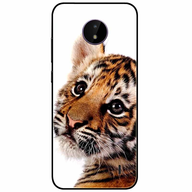 Deksel til Nokia C20 deksel C30 C10 Silicone Landscape Soft Black Covers for Nokia C 20 G300 For NokiaC20 støtsikkert TPU Bag