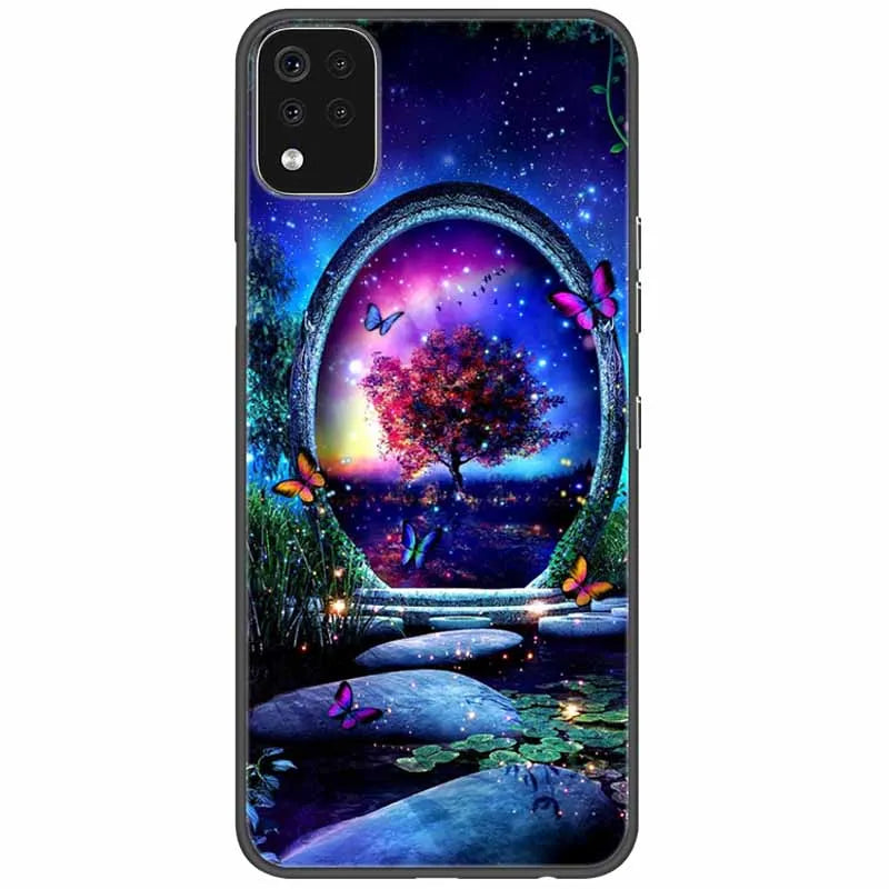 Deksel til LG K42 K52 K62 Q52 Case Soft Painted Wolf Silicone Black Covers For LG K62 Cases K 42 Shockproof Funda for LGK52
