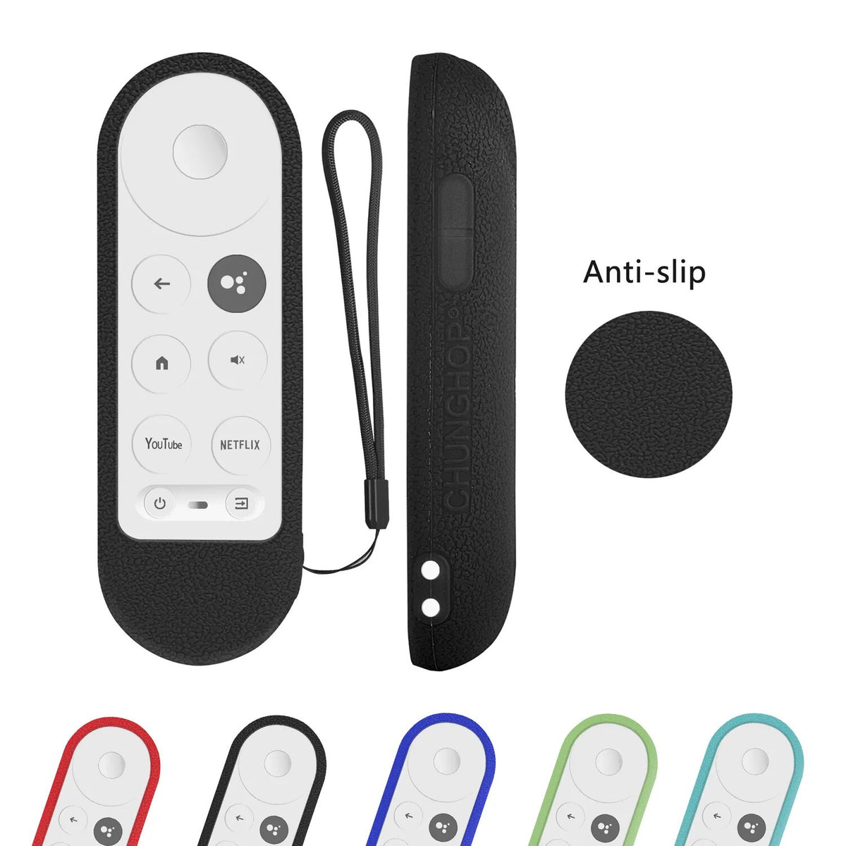 Deksel til Chromecast for Google TV 2020 Voice Remote Shockproof Protective Cover for Google Remote Controller