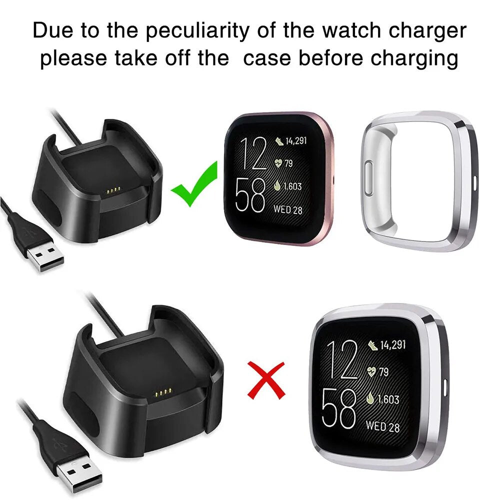 Deksel til Fitbit Versa 1, Versa 2 og Versa Lite ultra-slim TPU