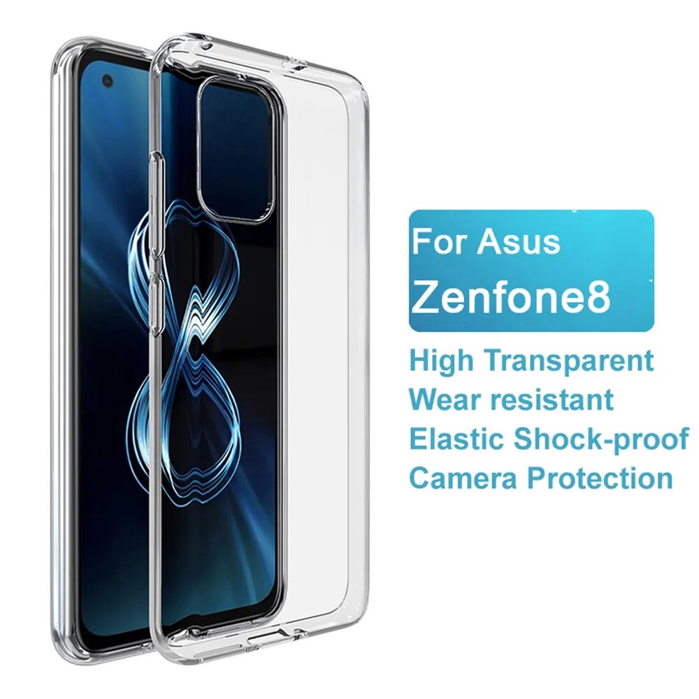 Deksel til ASUS Zenfone 8 ZS590KS Soft TPU Silicone Mobile Phone Case Zenfone8 Shockproof Fundas