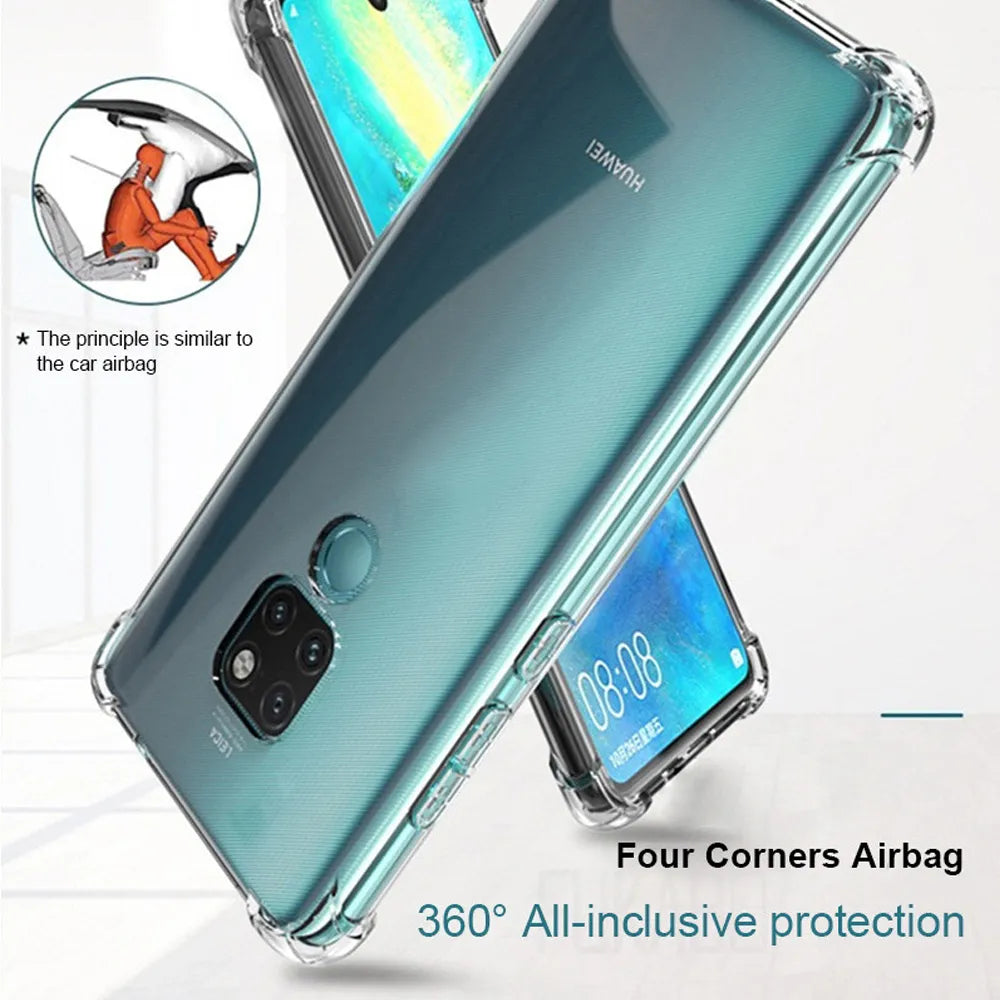 Deksel til huawei P40 pro P30 P20 lite luxury mobile phone accessorie bumpers fitted coque silicone cases