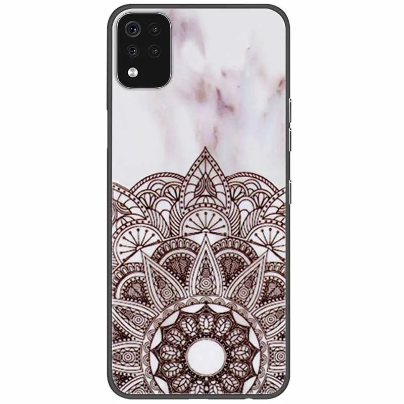 Deksel til LG K42 K52 K62 Q52 Case Soft Painted Wolf Silicone Black Covers For LG K62 Cases K 42 Shockproof Funda for LGK52