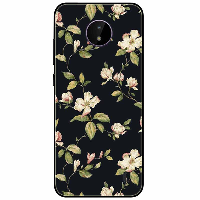 Deksel til Nokia C20 deksel C30 C10 Silicone Landscape Soft Black Covers for Nokia C 20 G300 For NokiaC20 støtsikkert TPU Bag