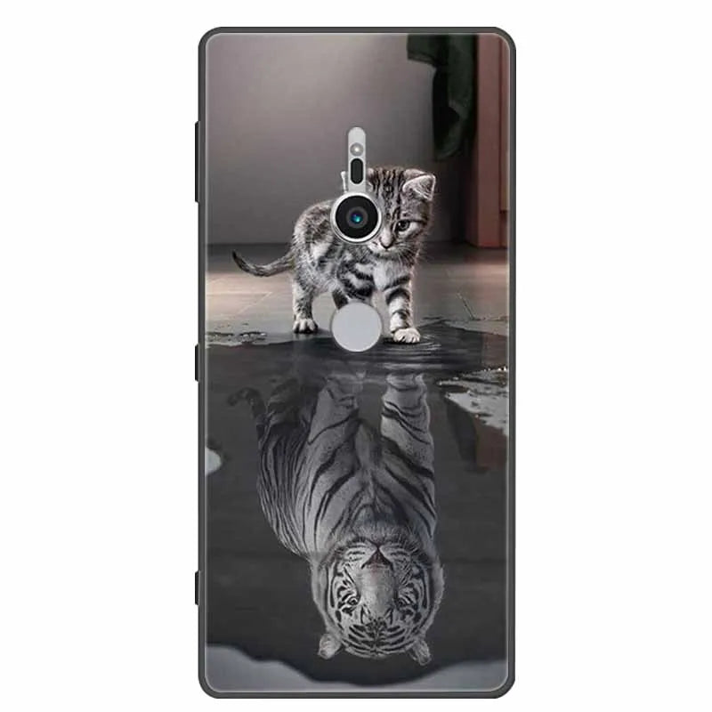 Deksel til Sony Xperia XZ1 XZ2 XZ3 Cover Silicone Painted Soft Phone Back Cases for Sony XZ2 Compact Premium Protective Funda Capa
