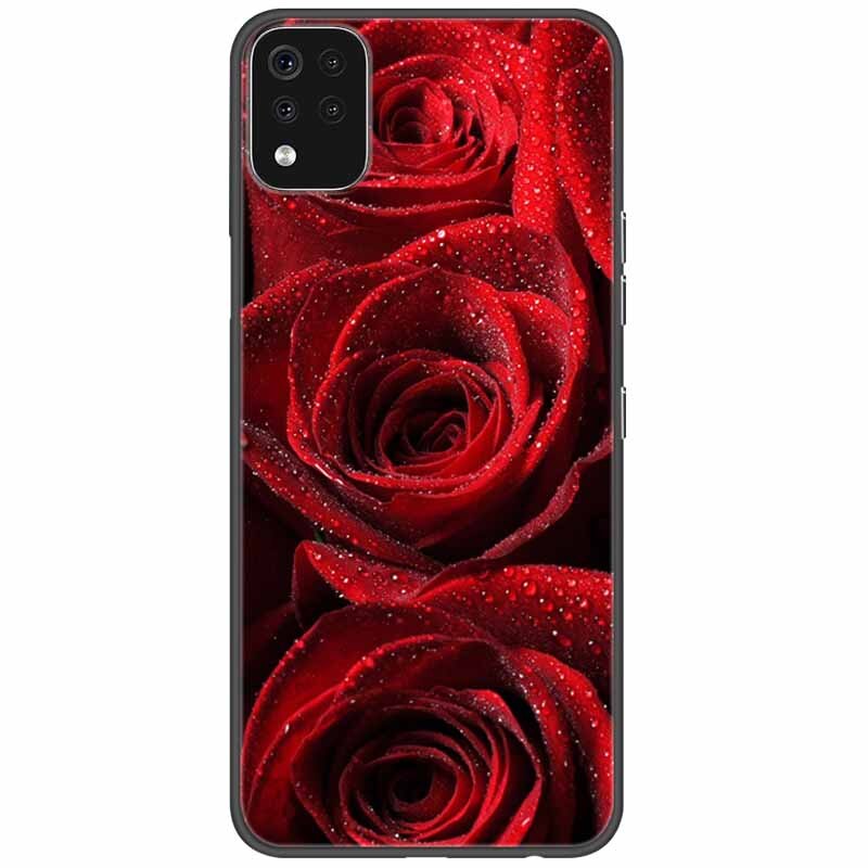 Deksel til LG K42 K52 K62 Q52 Case Soft Painted Wolf Silicone Black Covers For LG K62 Cases K 42 Shockproof Funda for LGK52