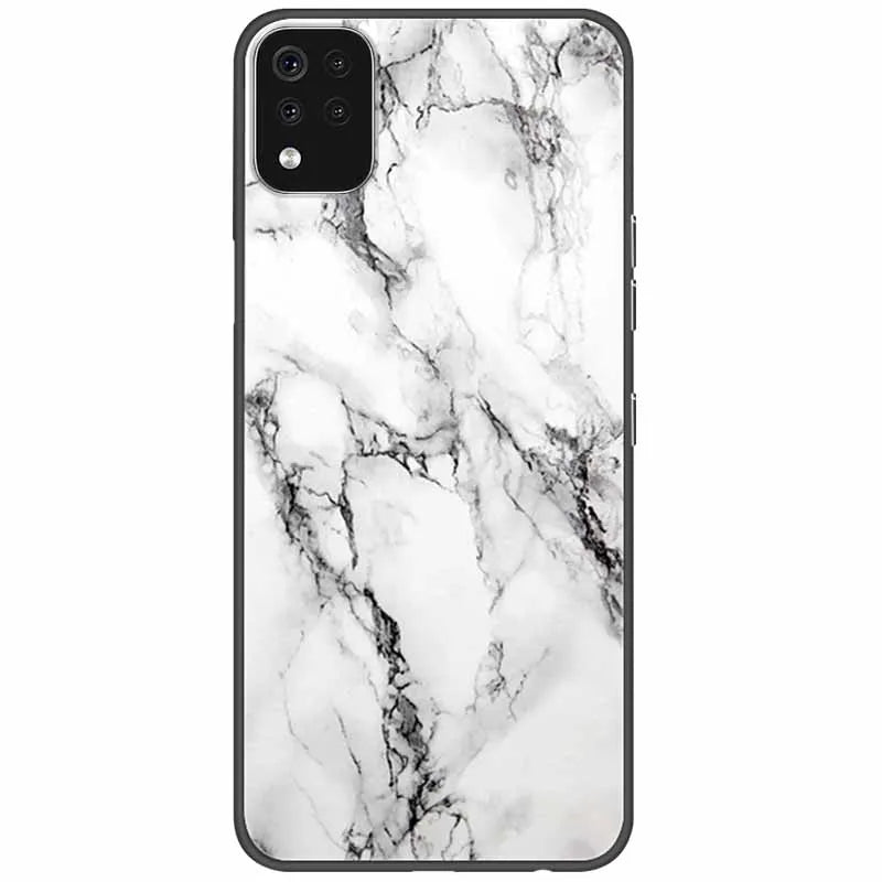 Deksel til LG K42 K52 K62 Q52 Case Soft Painted Wolf Silicone Black Covers For LG K62 Cases K 42 Shockproof Funda for LGK52