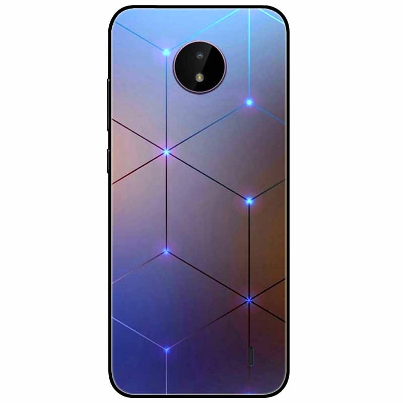 Deksel til Nokia C20 deksel C30 C10 Silicone Landscape Soft Black Covers for Nokia C 20 G300 For NokiaC20 støtsikkert TPU Bag