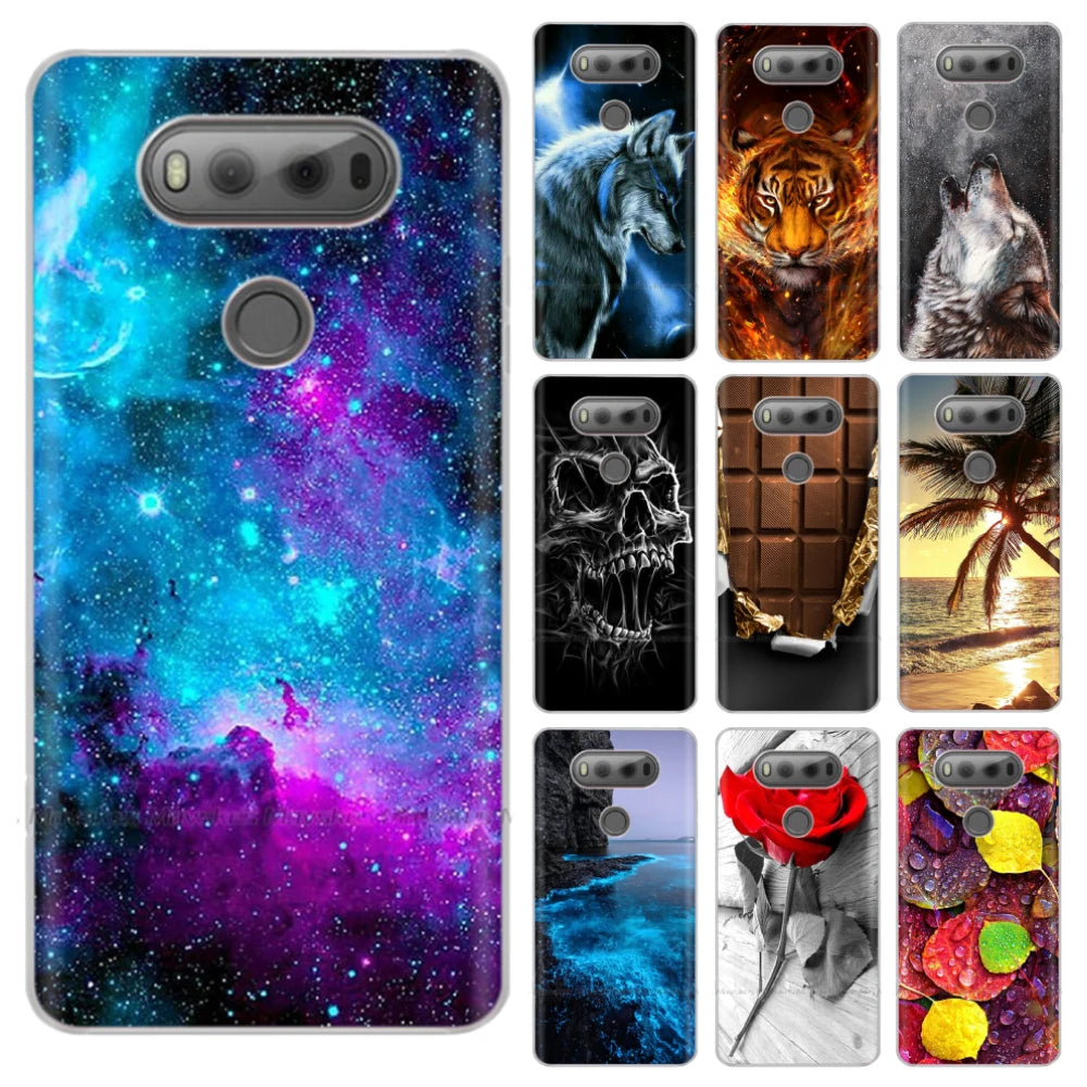 Deksel til LG V20 Case For LG V20 LGV20 V 20 Plus Pattern TPU Cell Phone Case Bumper Fundas