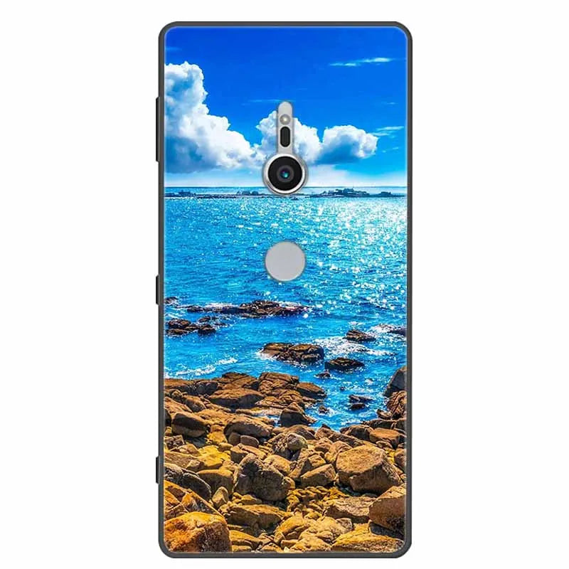 Deksel til Sony Xperia XZ1 XZ2 XZ3 Cover Silicone Painted Soft Phone Back Cases for Sony XZ2 Compact Premium Protective Funda Capa