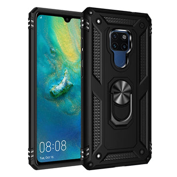 Deksel til Huawei Mate 20 X 30 Pro Lite Luxury Car Armor Shockproof Finger Ring Holder Magnet Anti-Fall Kickstand Case Cover