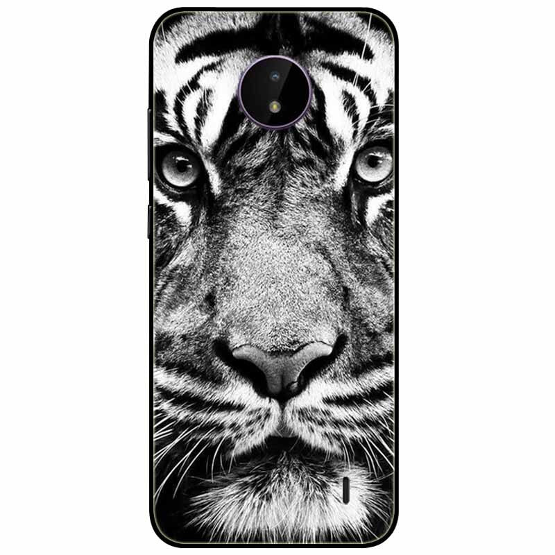 Deksel til Nokia C20 deksel C30 C10 Silicone Landscape Soft Black Covers for Nokia C 20 G300 For NokiaC20 støtsikkert TPU Bag