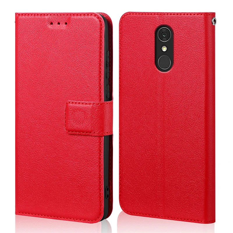 Deksel til LG Q7 Q 7 Plus Q7+ Luxury Wallet PU Leather Magnetic Phone Bags Cases for LG Q7 with Card Holder