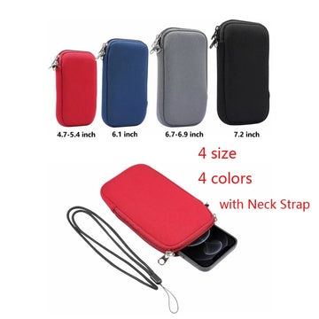 Deksel til iPhone Samsung Huawei Xiaomi LG Shockproof Phone Case with Shoulder Strap