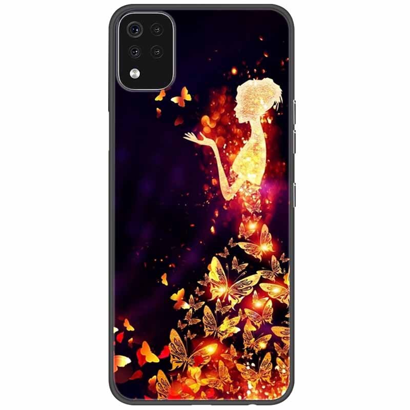 Deksel til LG K42 K52 K62 Q52 Case Soft Painted Wolf Silicone Black Covers For LG K62 Cases K 42 Shockproof Funda for LGK52