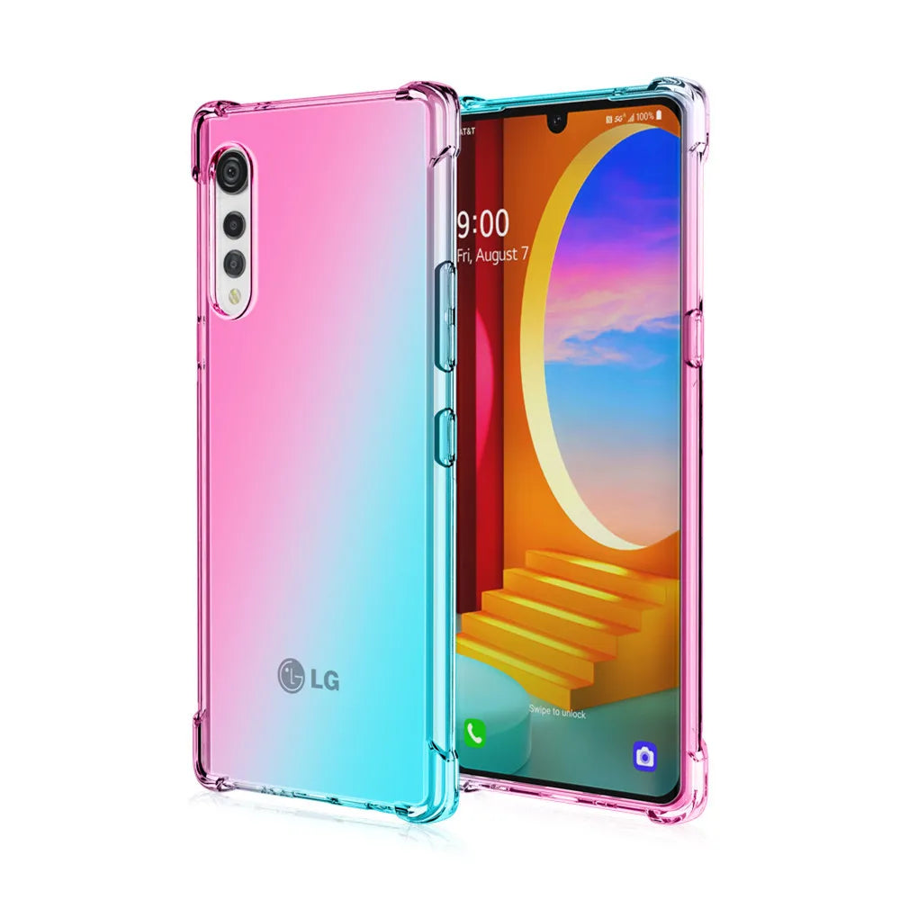 Deksel til LG Velvet 5G Stylo 5 6 Phoenix 5 Rainbow Color Anti-Knock Cover For LG V60 ThinQ Aristo 5