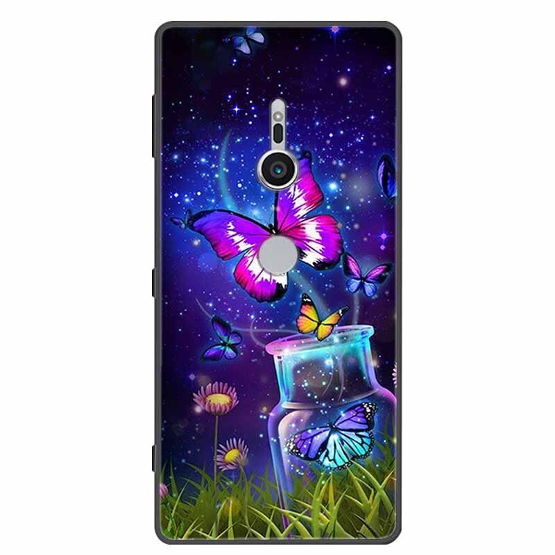 Deksel til Sony Xperia XZ1 XZ2 XZ3 Cover Silicone Painted Soft Phone Back Cases for Sony XZ2 Compact Premium Protective Funda Capa