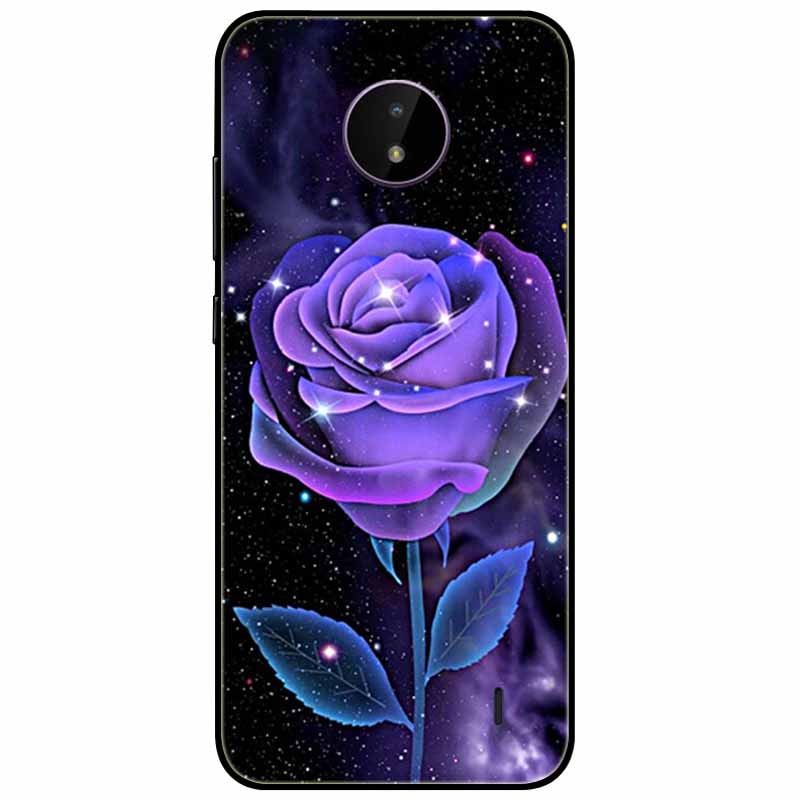 Deksel til Nokia C20 deksel C30 C10 Silicone Landscape Soft Black Covers for Nokia C 20 G300 For NokiaC20 støtsikkert TPU Bag