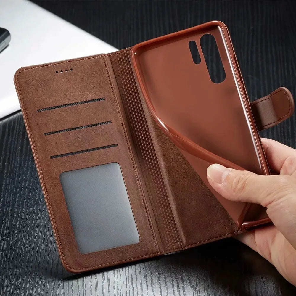 Deksel til HUAWEI P40 P30 P20 Pro Lite P Smart 2019 Wallet Flip Cover Mate 10 20 30 Pro Lite Y5 Y9 with Card Slots
