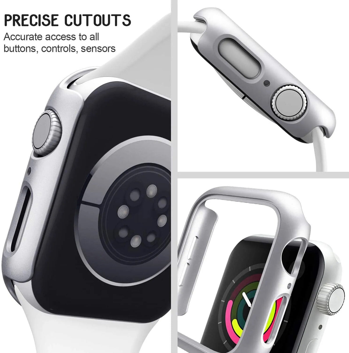 Deksel til Apple Watch Series 1-9 & SE (38-45mm) - Hard PC bumper-ramme
