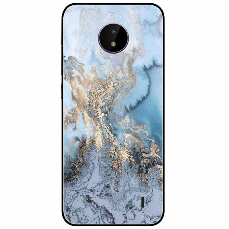 Deksel til Nokia C20 deksel C30 C10 Silicone Landscape Soft Black Covers for Nokia C 20 G300 For NokiaC20 støtsikkert TPU Bag