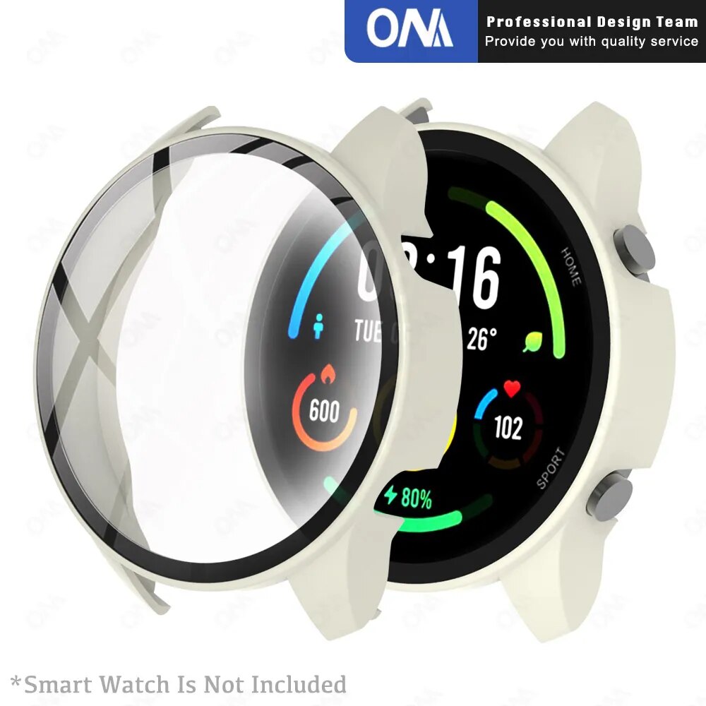 Deksel til Xiaomi Mi Watch Color Sport heldekkende PC-deksel med herdet glass