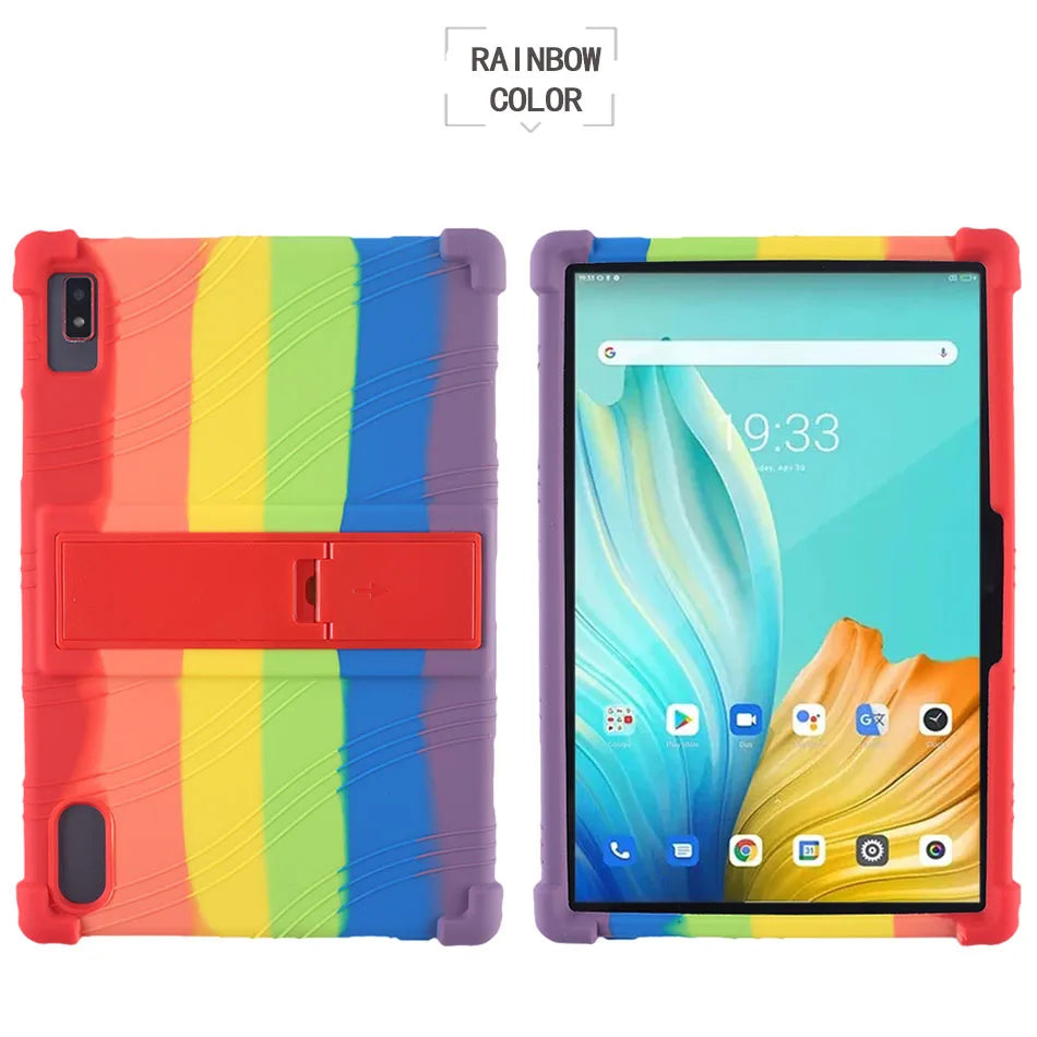 Deksel til Soft Silicon Case Alcatel 1T 2020 3T 2020 Stand Adjustable Tablet Cover Alcatel 3T 10 Protect Shell Back Protective