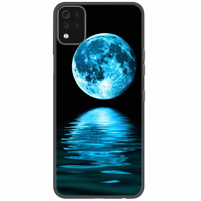 Deksel til LG K42 K52 K62 Q52 Case Soft Painted Wolf Silicone Black Covers For LG K62 Cases K 42 Shockproof Funda for LGK52